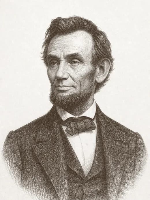 Engraved portrait of Abraham Lincoln