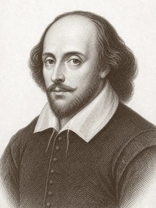 Engraved portrait of William Shakespeare