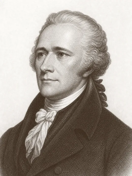 Engraved portrait of Alexander Hamilton