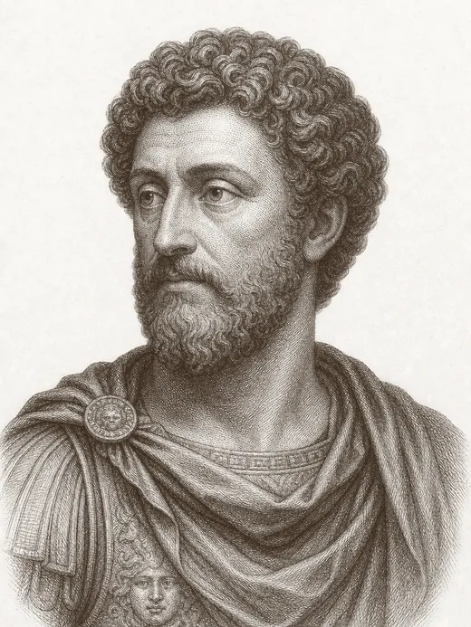 Engraved portrait of Marcus Aurelius