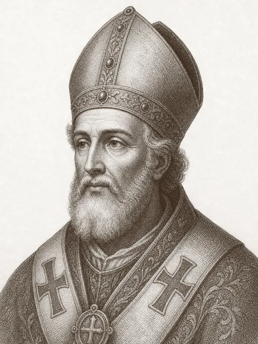 Engraved portrait of Saint Nicholas of Myra